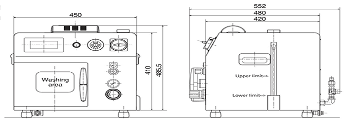 Automatic nozzle cleaning machine TNW-X dimensions