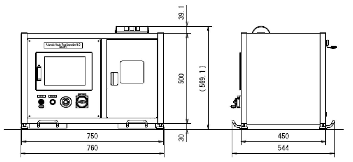 自動ノズル外観検査機 TANI-01-C 寸法図